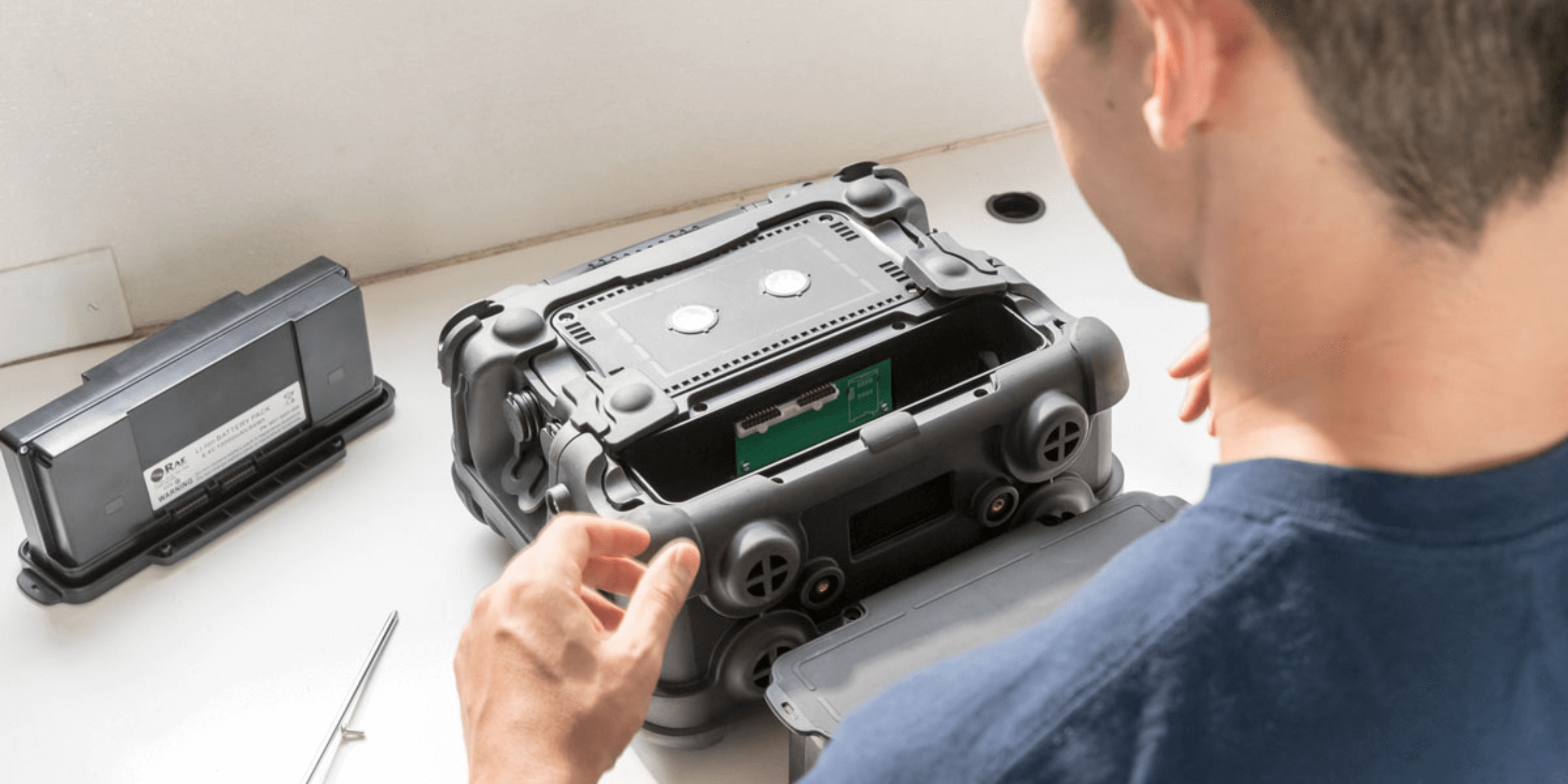 A qualified Honeywell service technician providing expert repair on Honeywell gas detection devices.